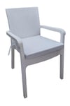 RATTAN KOLTUK MİNDERİ SU GEÇİRMEZ KUMAŞ 5 CM GRİ SÜNGER-BEYAZ