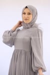 2133 NEW ELEGANS ELBİSE - Gri