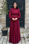 2204 NEW ELEGANS ELBİSE - Bordo