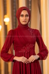 2206 NEW ELEGANS ELBİSE - Bordo