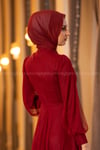 2206 NEW ELEGANS ELBİSE - Bordo