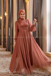 2207 NEW ELEGANS ELBİSE - Kiremit