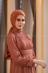 2207 NEW ELEGANS ELBİSE - Kiremit