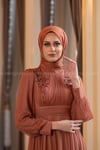2207 NEW ELEGANS ELBİSE - Kiremit