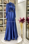 2222 New Elegans Elbise - Gece Mavisi