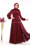 2223 NEW ELEGANS ELBİSE - Bordo