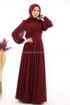2223 NEW ELEGANS ELBİSE - Bordo