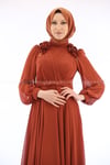 2223 NEW ELEGANS ELBİSE - Kiremit