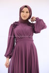 2223 NEW ELEGANS ELBİSE - Lila