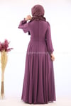2223 NEW ELEGANS ELBİSE - Lila