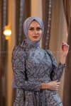 2228 NEW ELEGANS ELBİSE - Gri
