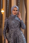 2228 NEW ELEGANS ELBİSE - Gri