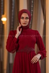 2229 NEW ELEGANS ELBİSE - Bordo