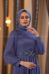 2229 NEW ELEGANS ELBİSE - İndigo