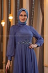 2229 NEW ELEGANS ELBİSE - İndigo