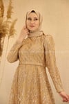 2250 NEW ELEGANS ELBİSE - Gold