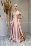 2303 NEW ELEGANS ELBİSE - Gold