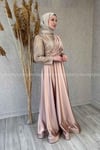 2303 NEW ELEGANS ELBİSE - Gold