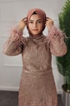 2323 NEW ELEGANS ELBİSE - Bakır