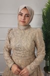 2324 NEW ELEGANS ELBİSE - Açık Somon