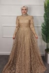 2324 NEW ELEGANS ELBİSE - Gold