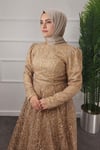 2324 NEW ELEGANS ELBİSE - Gold