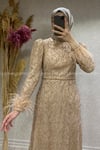 2348 NEW ELEGANS ELBİSE - Gold
