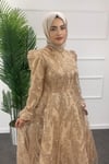 2382 NEW ELEGANS ELBİSE - Gold