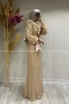 2383 NEW ELEGANS ELBİSE - Gold