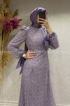 2383 NEW ELEGANS ELBİSE - Lila