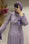 2383 NEW ELEGANS ELBİSE - Lila
