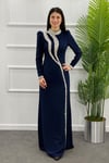 2429 NEW ELEGANS ELBİSE - Lacivert