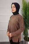 24602 AYLİN TRİKO KAZAK - Vizon