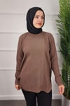 24602 AYLİN TRİKO KAZAK - Vizon