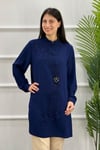 2503 Mor İpek Abiye Tunik - İndigo