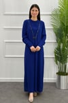 5061 Gaze Elbise - İndigo