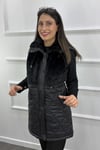 Angora Kapitone Yelek - SİYAH