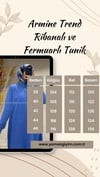 Armine Trend Ribanalı ve Fermuarlı Tunik - İNDİGO