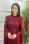 Leyla Tesettür Abiye - BORDO