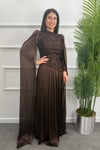 Leyla Tesettür Abiye - KAHVE