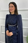 Luna Tesettür Abiye - LACİVERT