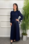Nisa Tesettür Elbise - LACİVERT