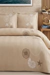 Özdilek Corallino Dört Mevsim Kapitone Nevresim Takımı Çift Kişilik - BEJ