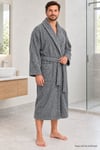 Özdilek Kadın/Erkek Unisex Pamuklu Bornoz XL - KIRÇILLI GRİ