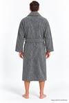 Özdilek Kadın/Erkek Unisex Pamuklu Bornoz XL - KIRÇILLI GRİ