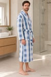 Özdilek Kadın/Erkek Unisex Pamuklu Kadife Bornoz XL - MAVİ