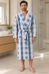 Özdilek Kadın/Erkek Unisex Pamuklu Kadife Bornoz XL - MAVİ