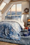 Özdilek Snowflake Nevresim Takımı Çift Kişilik - MAVİ