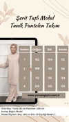 Şerit Taşlı Modal Tunik Pantolon Takım - BEJ