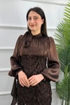 Yıldız Tesettür Abiye - KAHVE